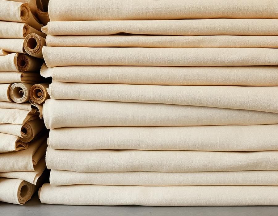 Suluri de material textil natural în nuanțe de crem și bej